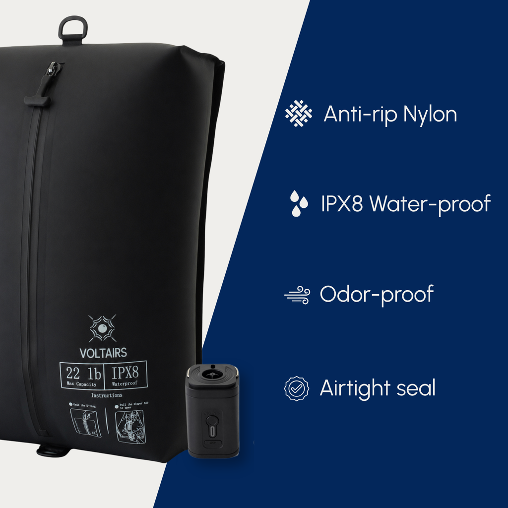 Voltairs Travel Vacuum Bag Kit - Updated Version